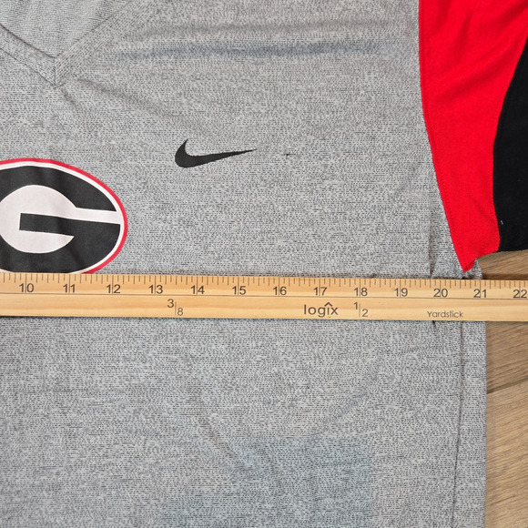 Georgia Bulldogs Nike Dri-Fit T-Shirt Men’s XL Gray Short Sleeve Athletic Sport - Picture 5 of 6